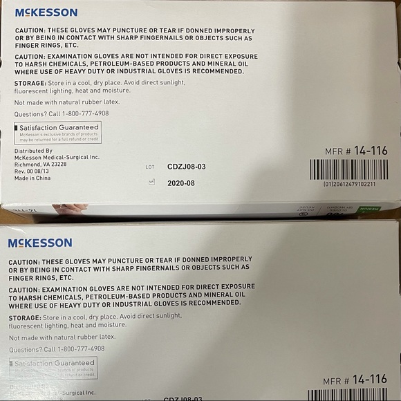 Vinyl Exam Gloves Powder Free (priced for 2 boxes) - Picture 2 of 3